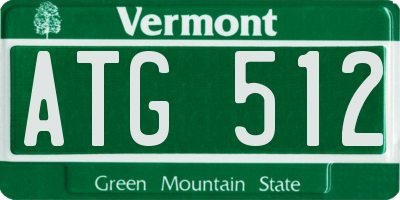 VT license plate ATG512