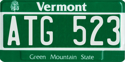 VT license plate ATG523