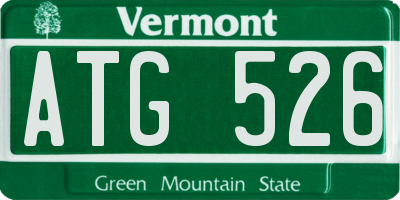 VT license plate ATG526