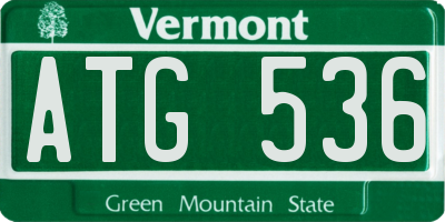 VT license plate ATG536