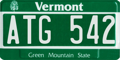 VT license plate ATG542