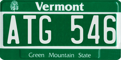 VT license plate ATG546