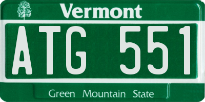 VT license plate ATG551