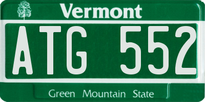 VT license plate ATG552