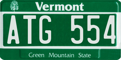VT license plate ATG554