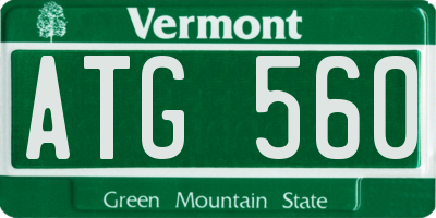 VT license plate ATG560