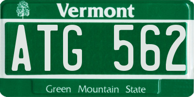 VT license plate ATG562