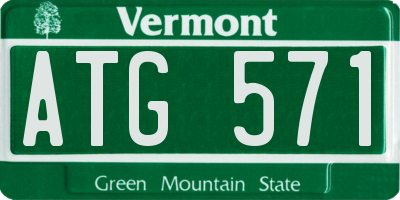 VT license plate ATG571