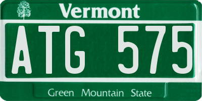 VT license plate ATG575