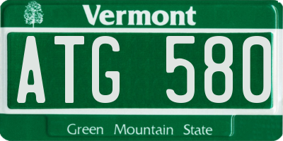 VT license plate ATG580