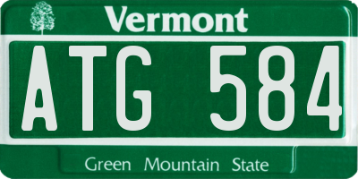 VT license plate ATG584