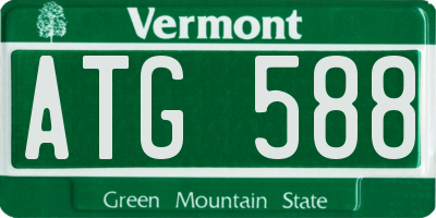 VT license plate ATG588