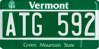 VT license plate ATG592