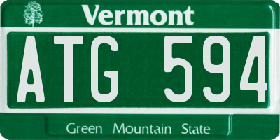 VT license plate ATG594