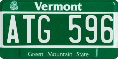 VT license plate ATG596
