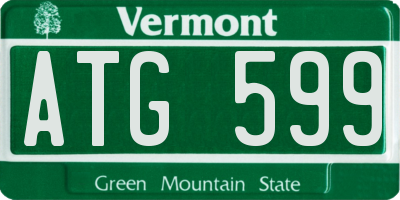 VT license plate ATG599