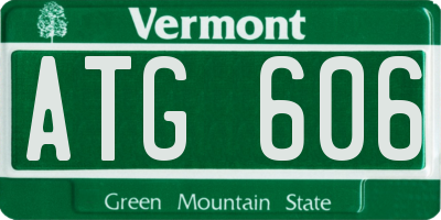 VT license plate ATG606
