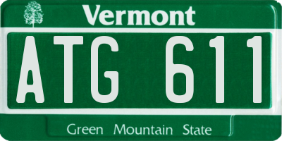 VT license plate ATG611