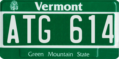 VT license plate ATG614