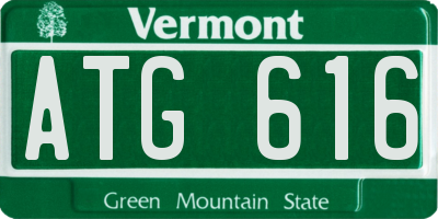 VT license plate ATG616