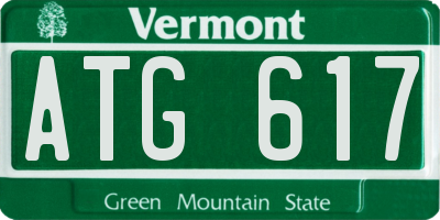 VT license plate ATG617