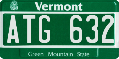 VT license plate ATG632