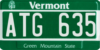 VT license plate ATG635