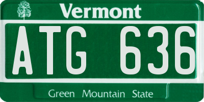 VT license plate ATG636