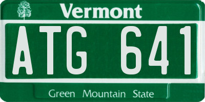 VT license plate ATG641