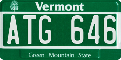 VT license plate ATG646