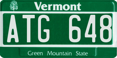 VT license plate ATG648