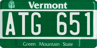 VT license plate ATG651