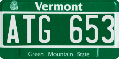 VT license plate ATG653