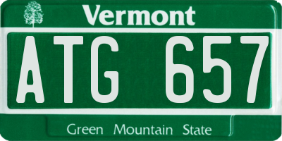 VT license plate ATG657