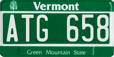 VT license plate ATG658