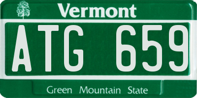 VT license plate ATG659