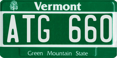 VT license plate ATG660