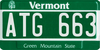 VT license plate ATG663