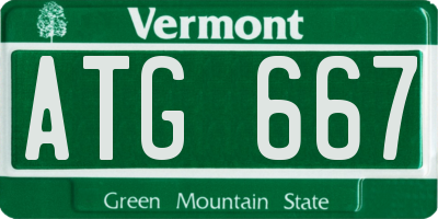 VT license plate ATG667