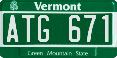 VT license plate ATG671