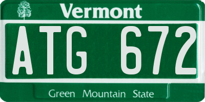 VT license plate ATG672