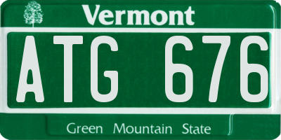 VT license plate ATG676