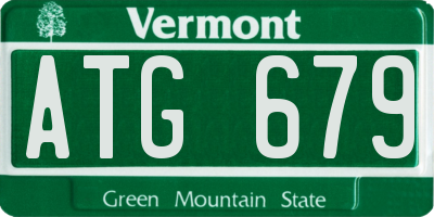 VT license plate ATG679