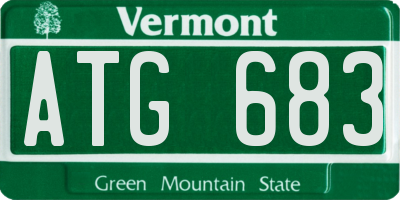 VT license plate ATG683