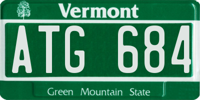 VT license plate ATG684
