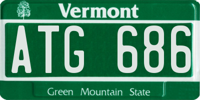 VT license plate ATG686