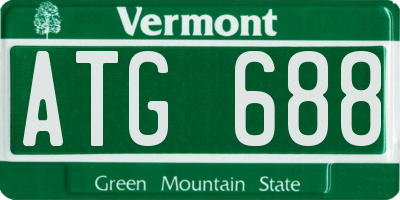 VT license plate ATG688