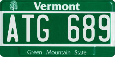VT license plate ATG689