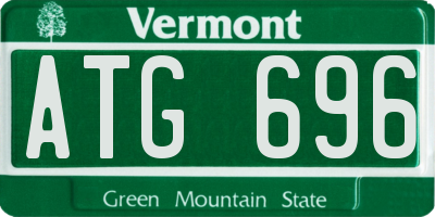 VT license plate ATG696