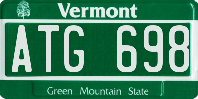 VT license plate ATG698